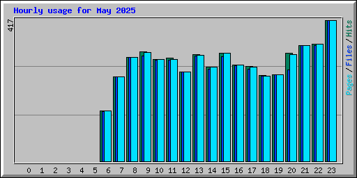 Hourly usage for May 2025