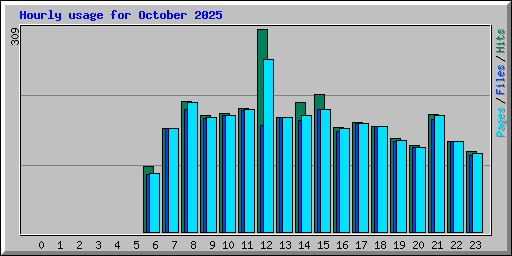 Hourly usage for October 2025