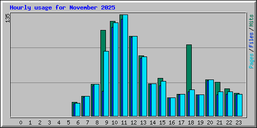 Hourly usage for November 2025
